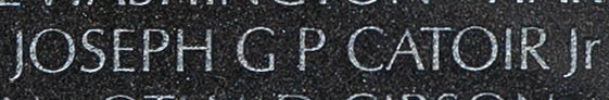 Engraved name on The Wall of Specialist Five Joseph G. P. Catoir, Jr., U.S. Army